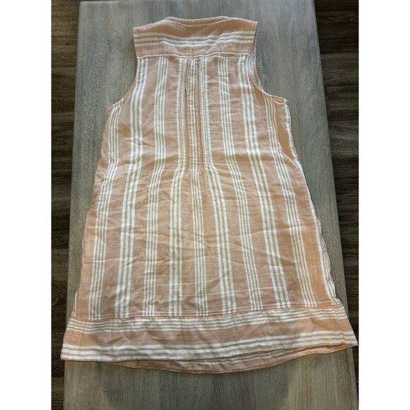 Faherty Dream Cotton Gauze Isha Dress Orange White Striped Size Large - Picture 8 of 8